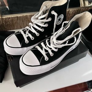 Platform black converse